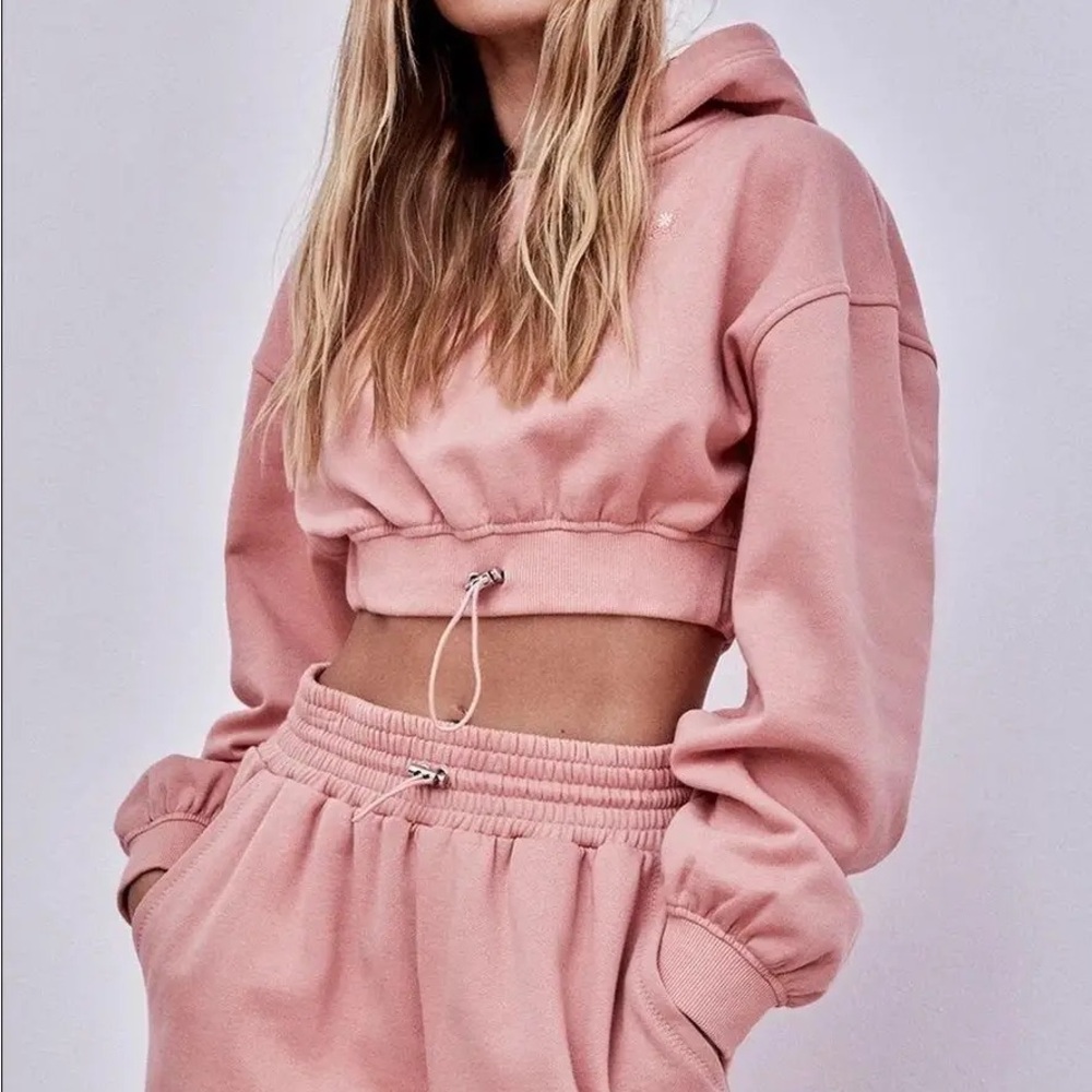 For Love & Lemons Josie Sweatshirt peachy pink size medium